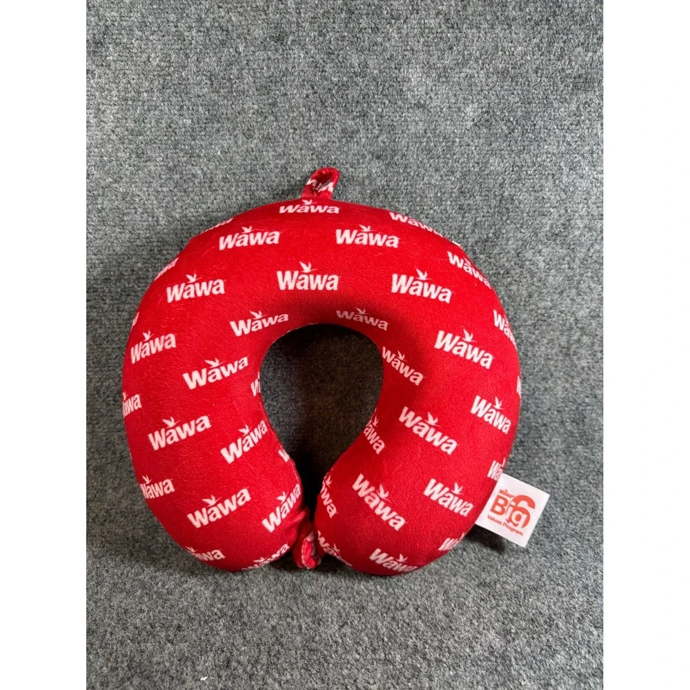 Wawa Big 6 Values Program Memory Foam Neck Travel Pillow Red Logo Print